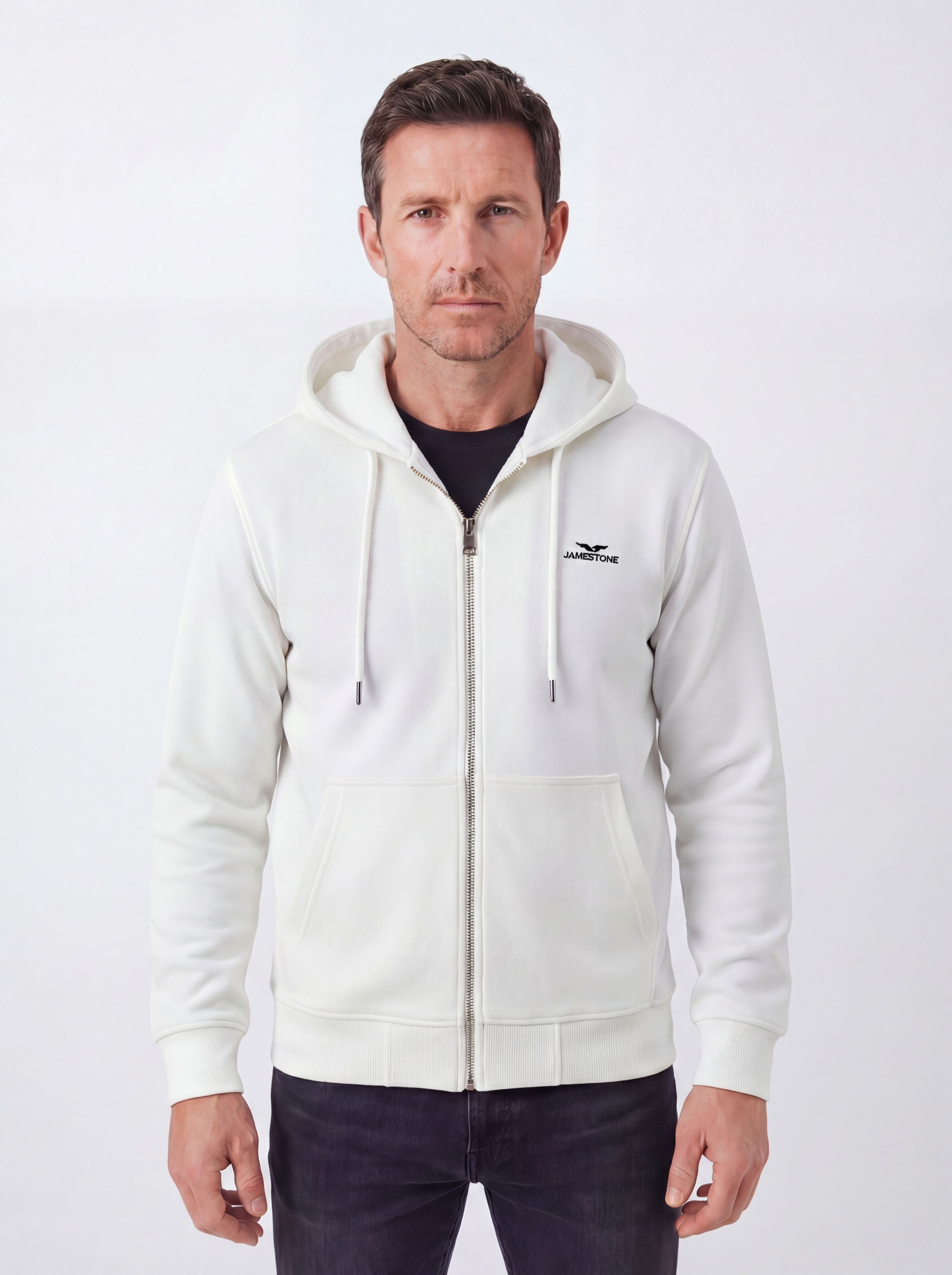 Hoodie zippé en piqué doublé polaire - JS Arctic