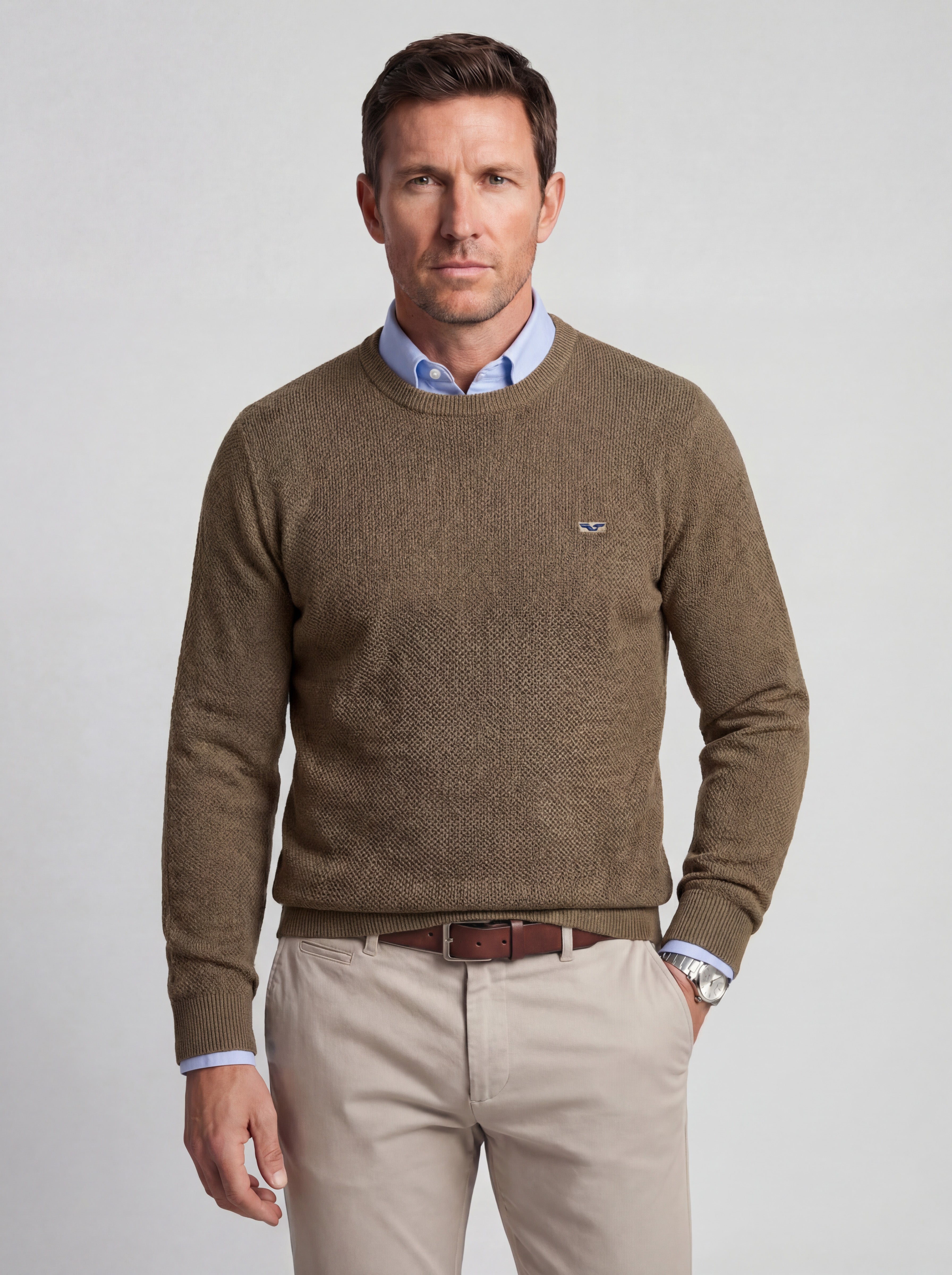 Tricot maille piquée 100% coton (Col rond) - JS Kingsley