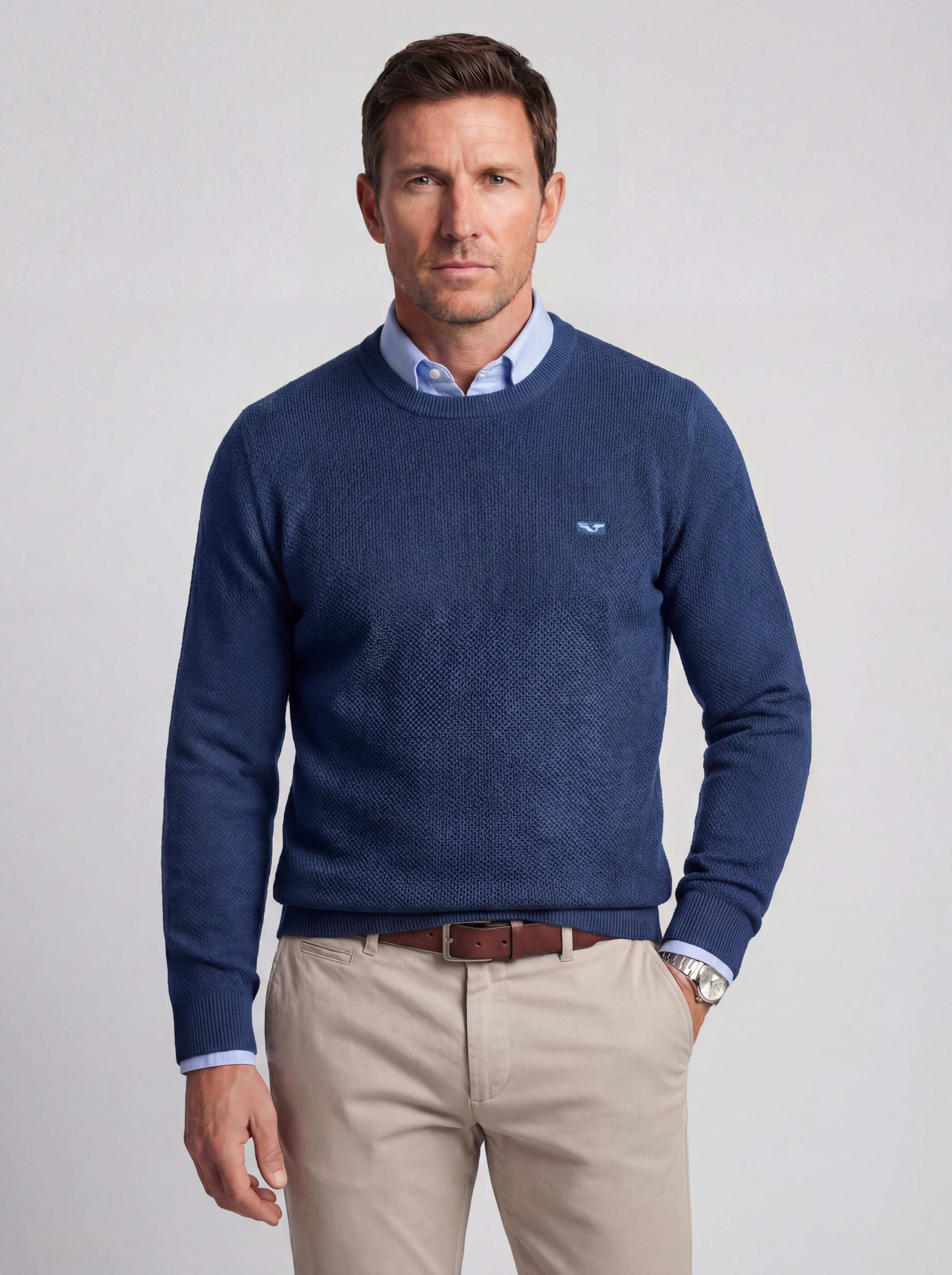 Tricot maille piquée 100% coton (Col rond) - JS Kingsley