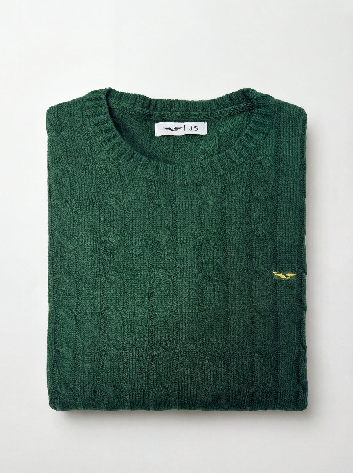 Tricot maille Torsadé 100% coton (Col rond) - JS Winchester
