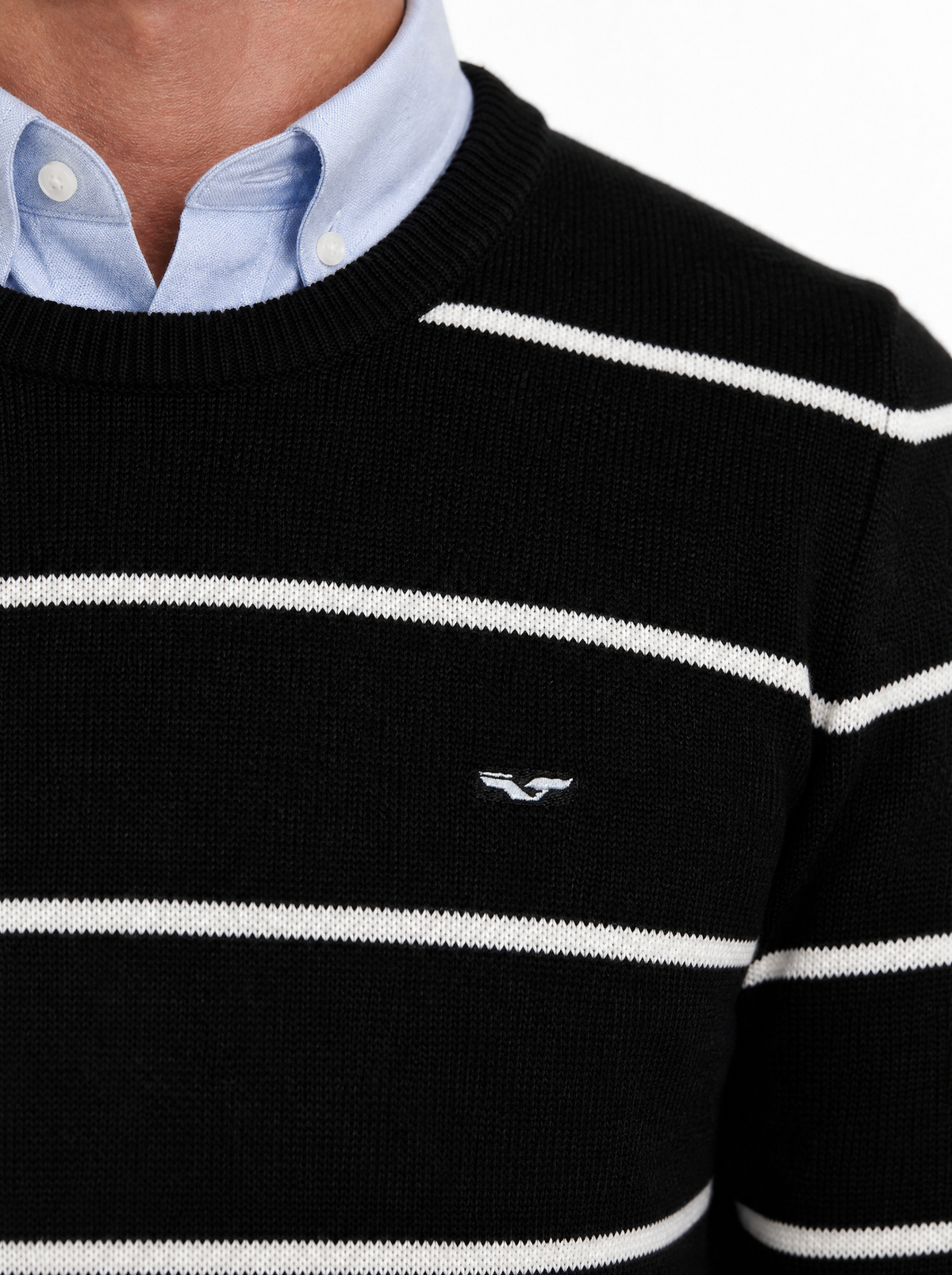 Tricot en maille rayée ( Col rond ) - JS OXFORD