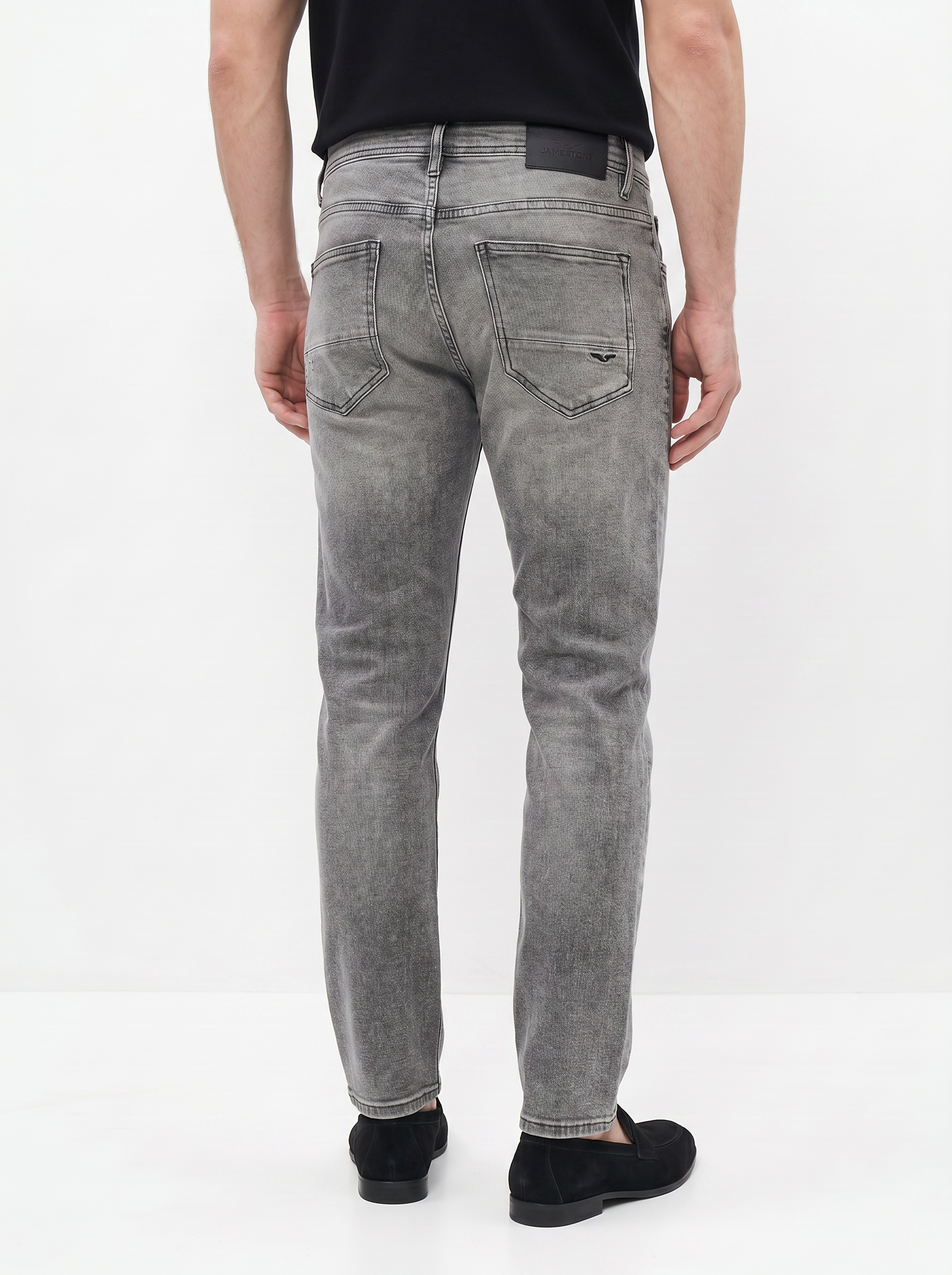 Ensemble - T-shirt JS Signature + Jeans Eagle Stone Gris + Mocassins 100% Daim (-15%)