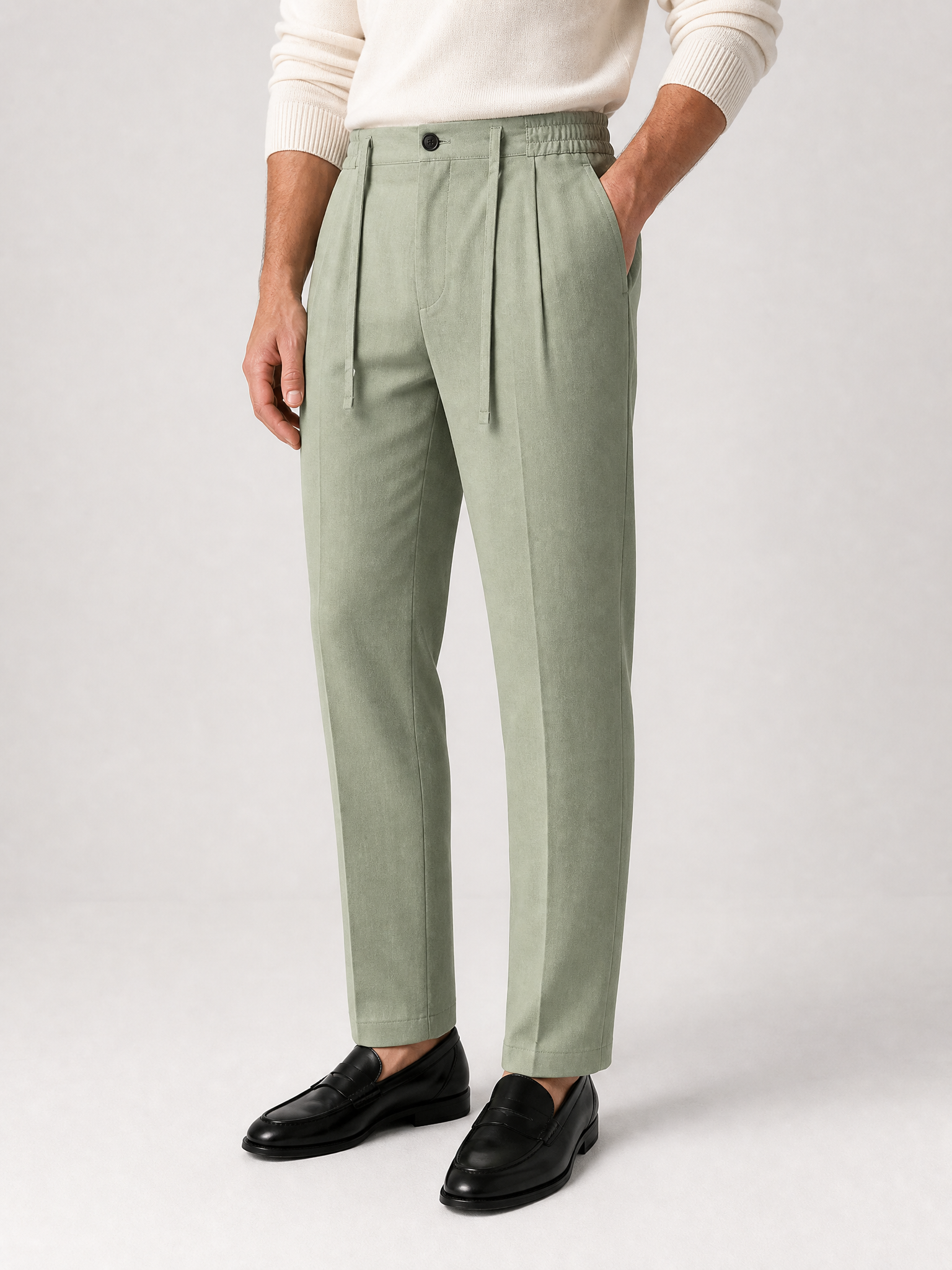 Ensemble - T-shirt JS Signature + Pantalon En Lin + Mule 100% Daim (-15%)