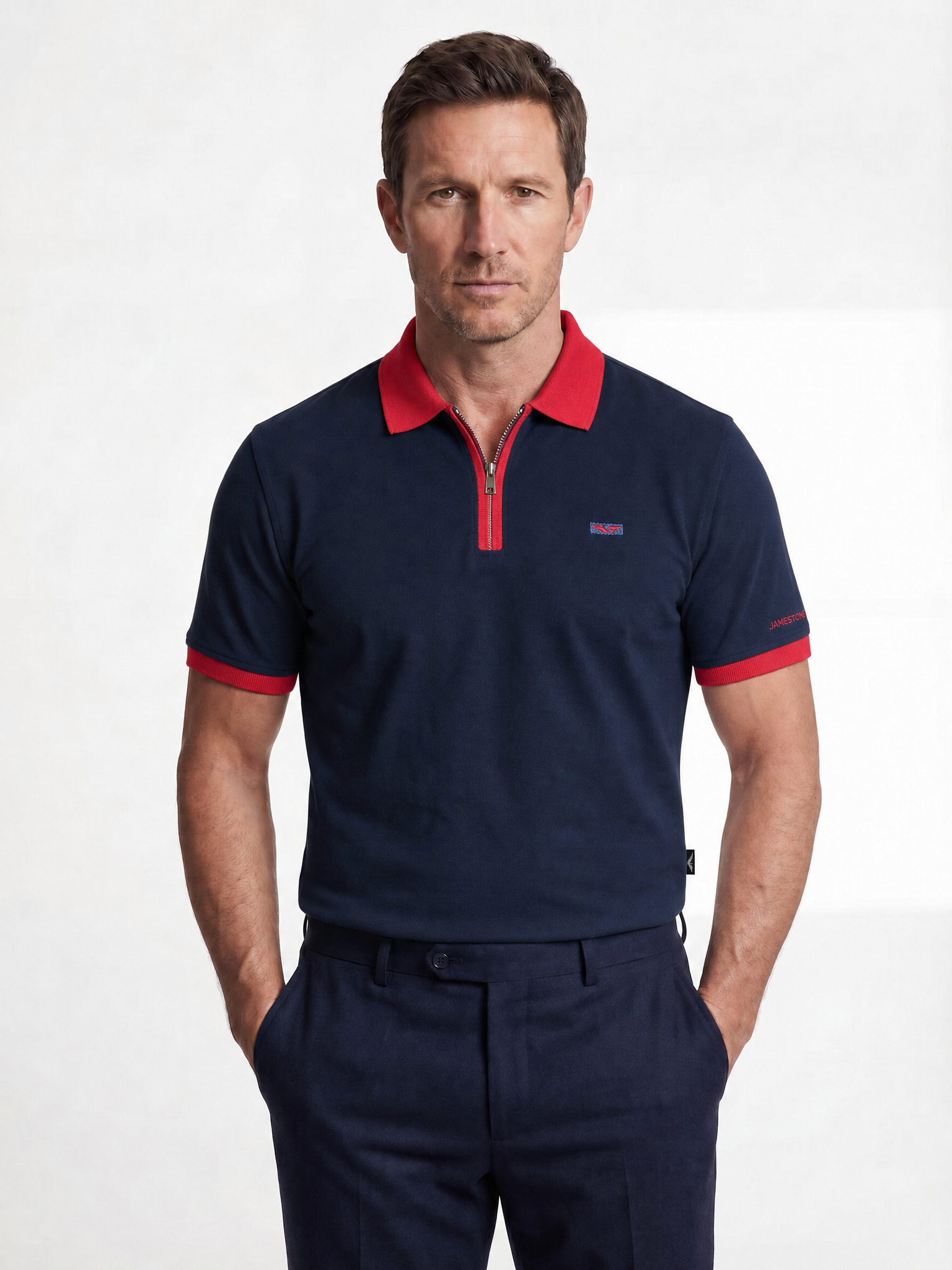 Polo Demi-zip - JS Cambridge