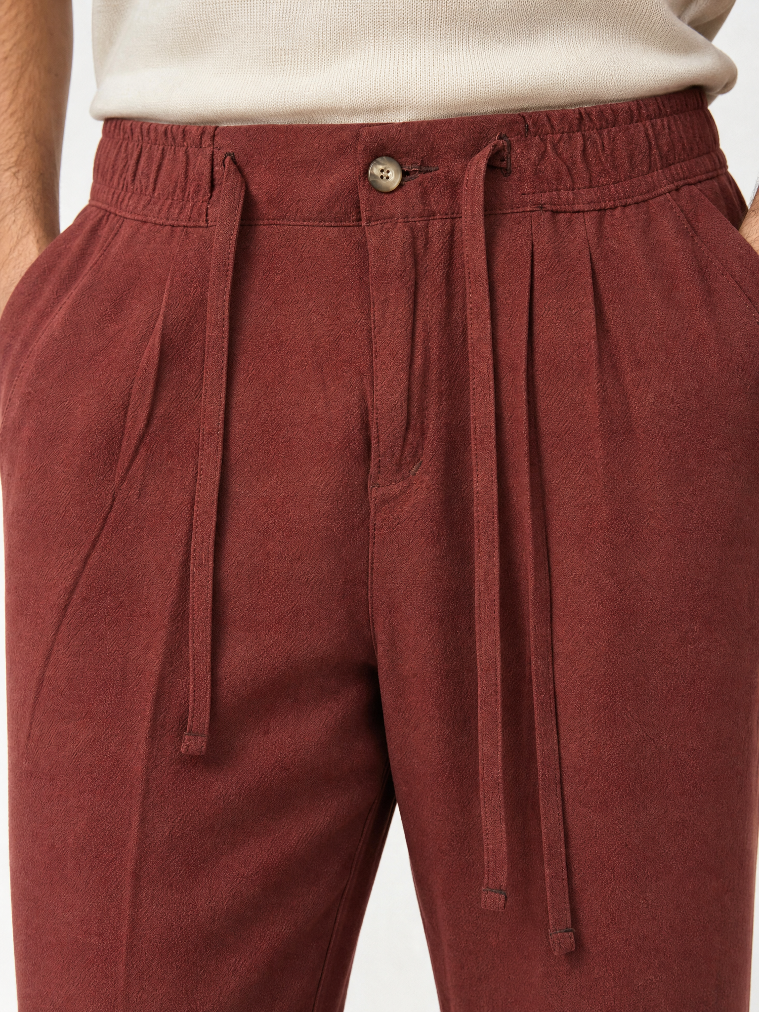 Ensemble - T-shirt JS Signature + Pantalon En Lin + Mule 100 % Daim (-15%)