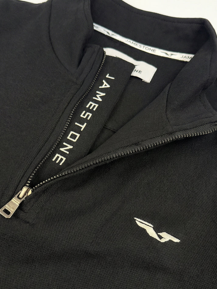Pull demi-zip Jamestone – JS Ashford (100% coton piqué)