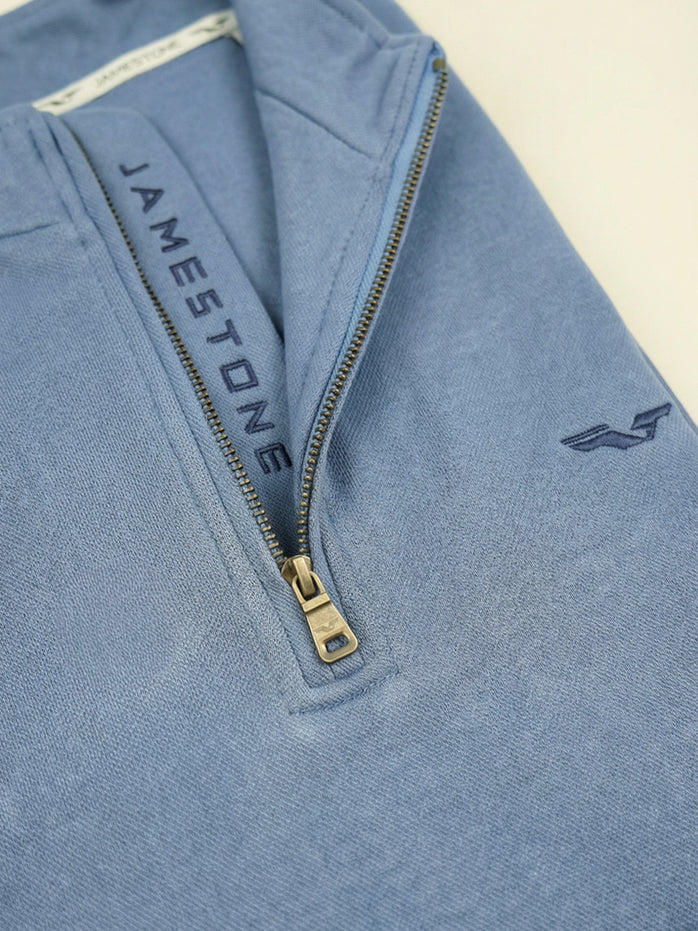 Pull demi-zip Jamestone – JS Ashford (100% coton piqué)