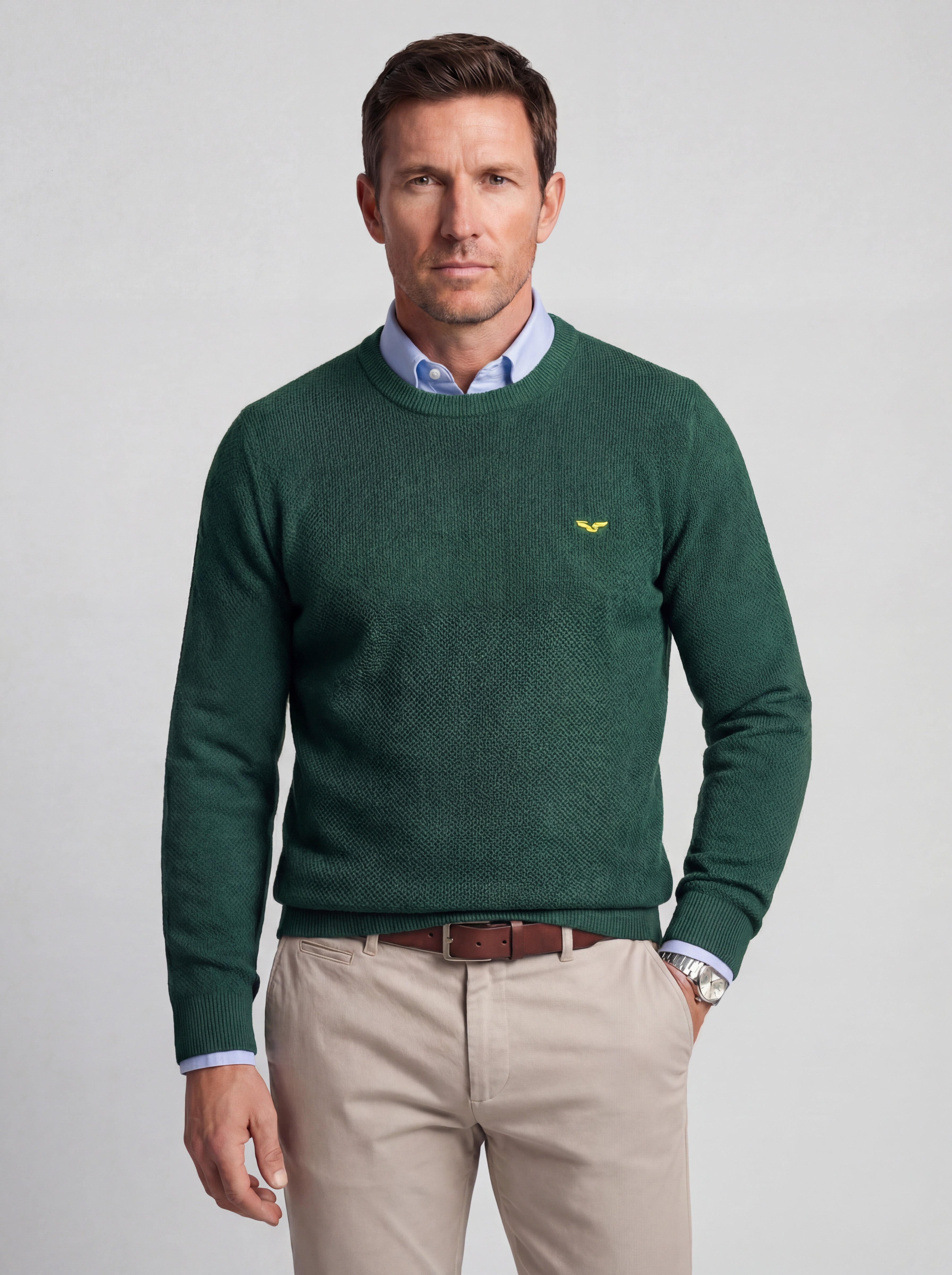 Tricot maille piquée 100% coton (Col rond) - JS Kingsley