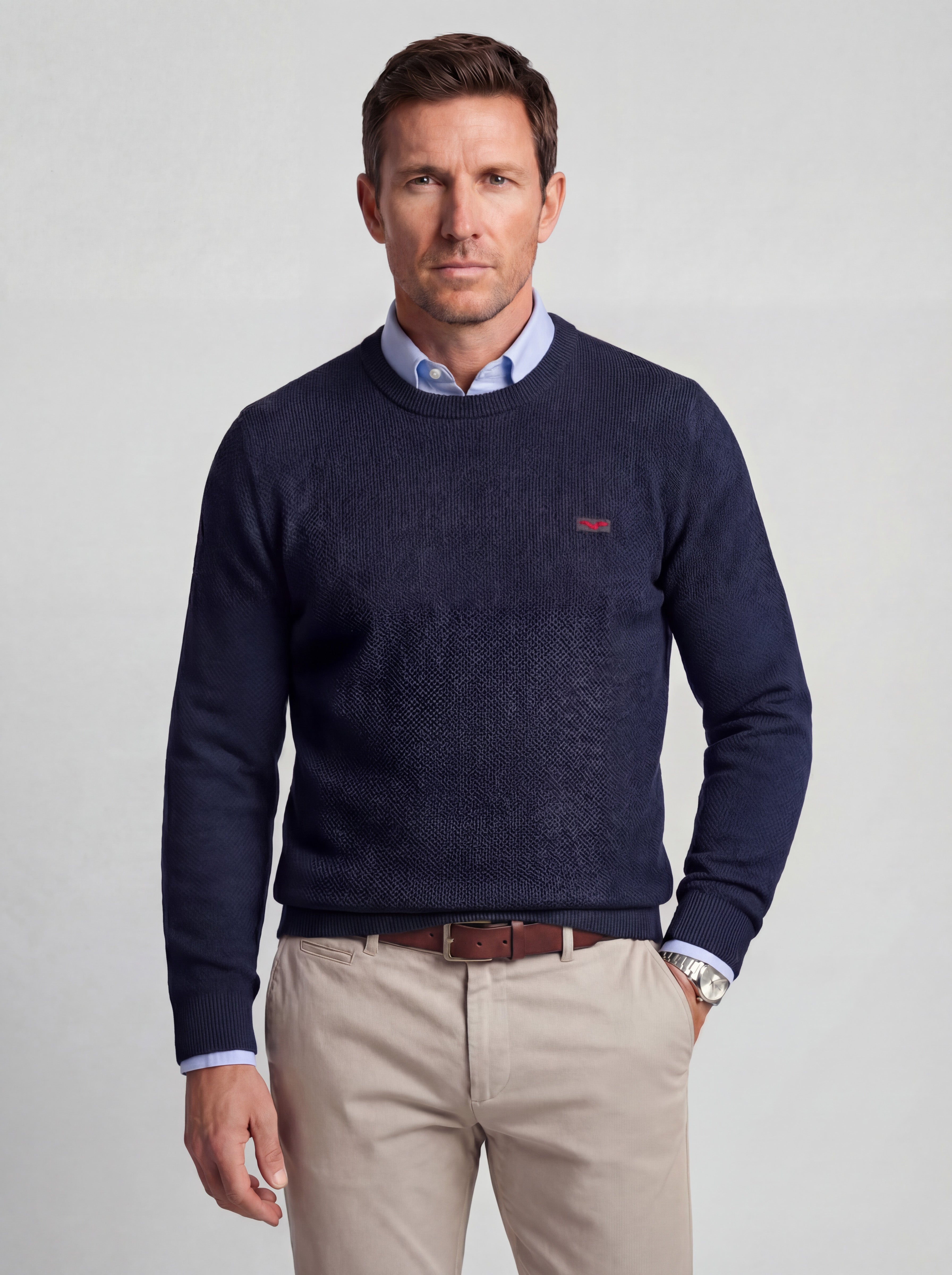 Tricot maille piquée 100% coton (Col rond) - JS Kingsley