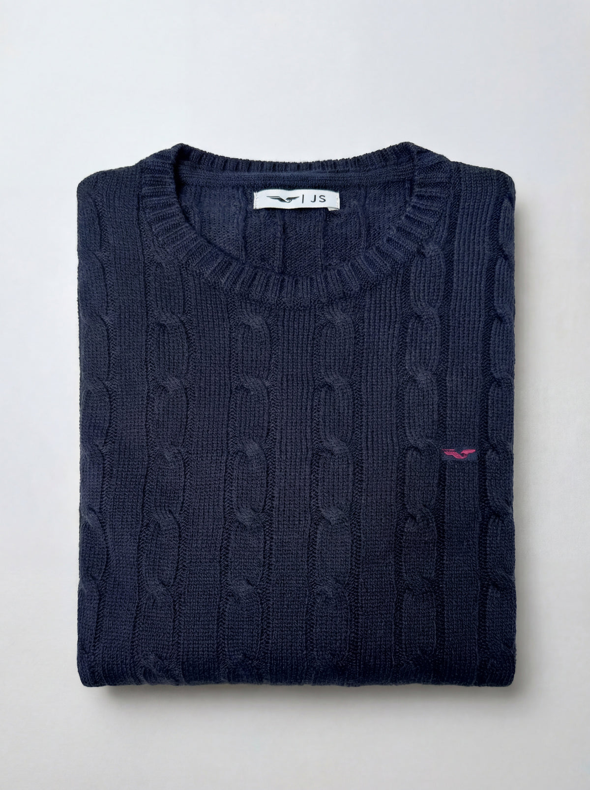 Tricot maille Torsadé 100% coton (Col rond) - JS Winchester