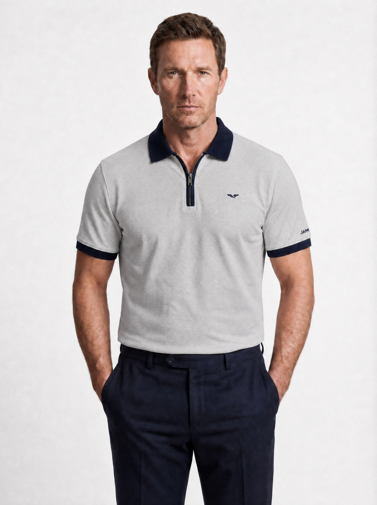 Polo Demi-zip - JS Cambridge