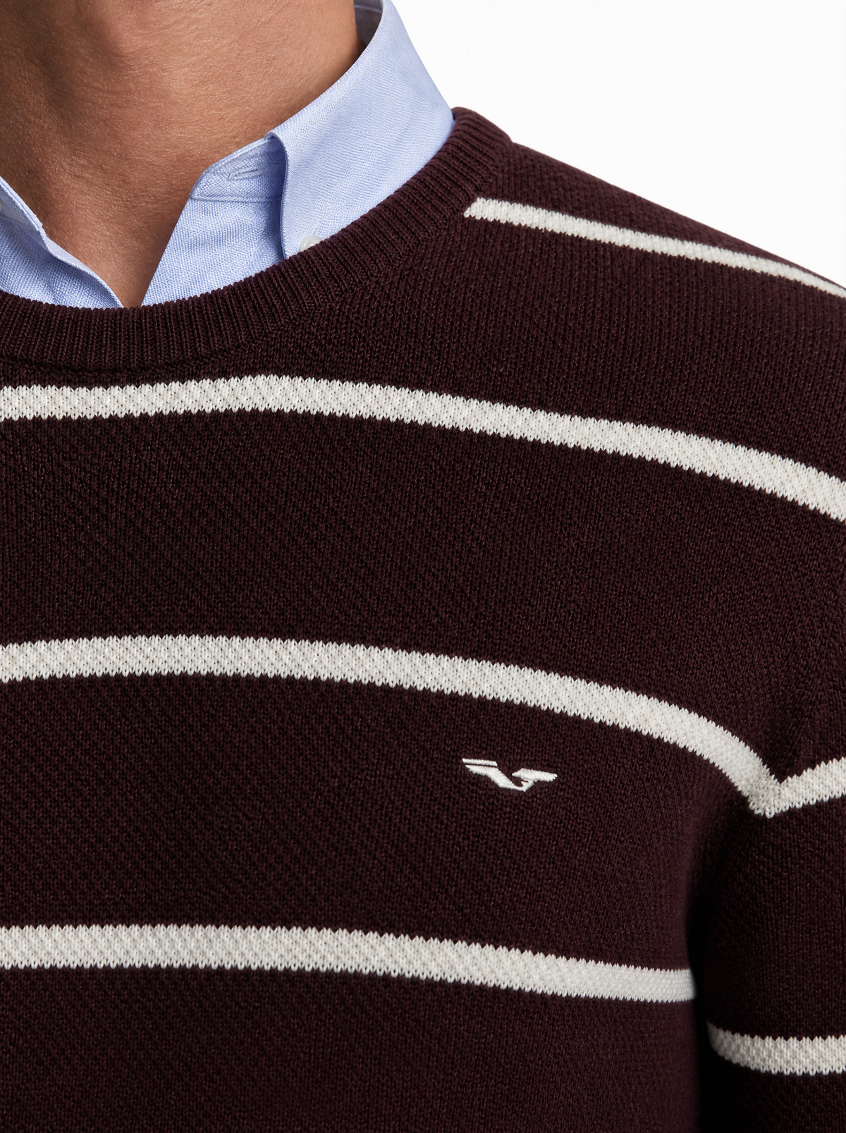 Tricot en maille rayée ( Col rond ) - JS OXFORD