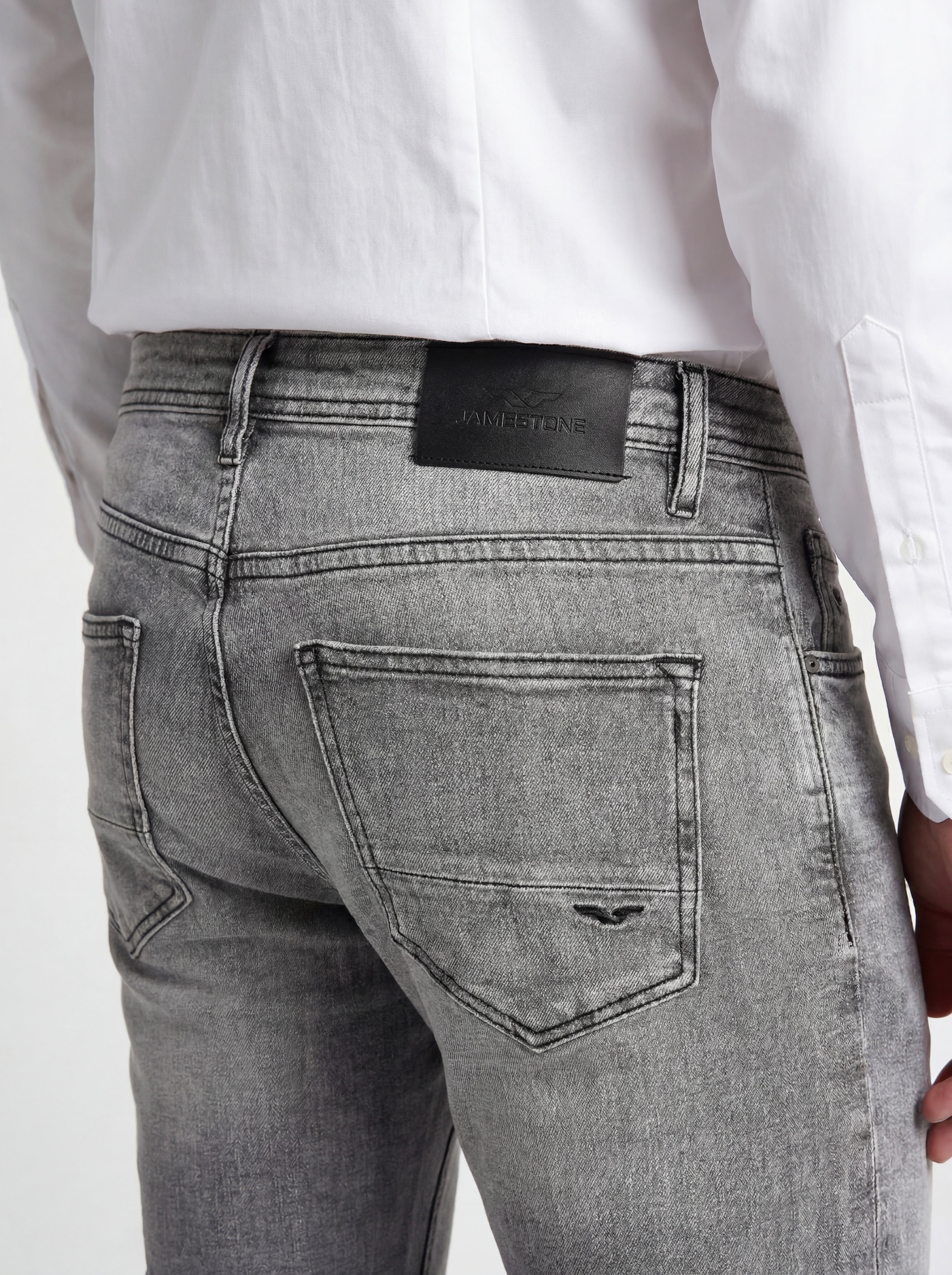 Ensemble - T-shirt JS Signature + Jeans Eagle Stone Gris + Mocassins 100% Daim (-15%)