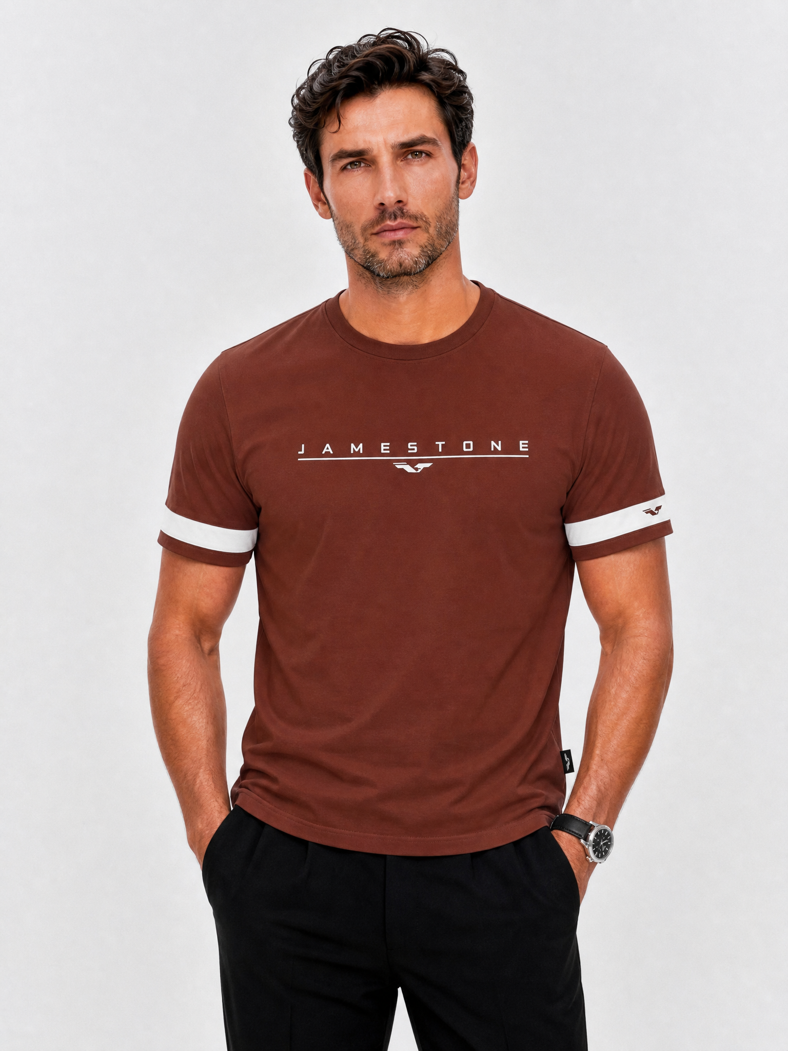 Ensemble - T-shirt JS Signature + Jeans Eagle Stone Gris + Mocassins 100% Daim (-15%)