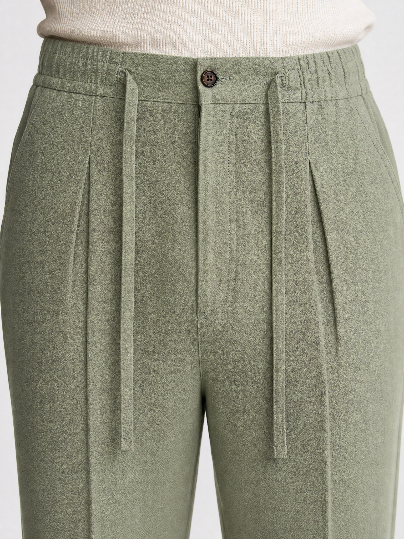 Ensemble - T-shirt JS Signature + Pantalon En Lin + Mule 100% Daim (-15%)